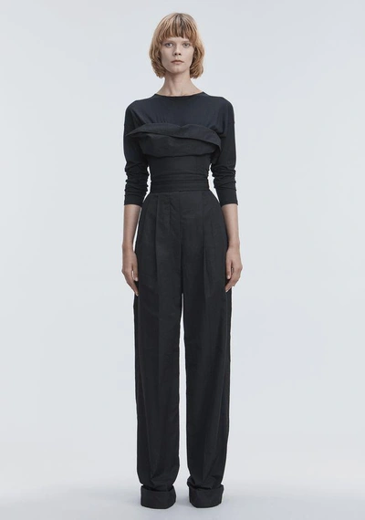 Shop Alexander Wang Deconstructed Poplin Jumpsuit In Black