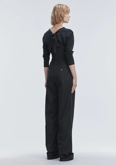 Shop Alexander Wang Deconstructed Poplin Jumpsuit In Black