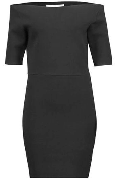 Shop Dion Lee Woman Cutout Stretch-knit Mini Dress Black