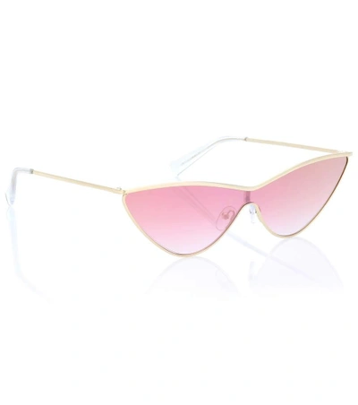 Shop Le Specs X Adam Selman The Fugitive Sunglasses In Pink