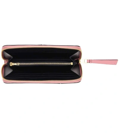 Shop Loewe Puzzle Leather Wallet In Pink