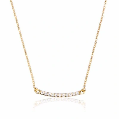 Shop Lily & Roo Gold Diamond Style Bar Necklace