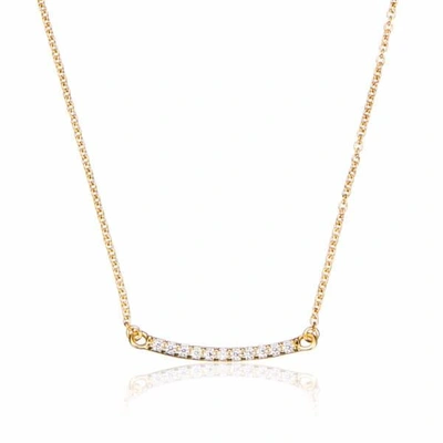 Lily & Roo Gold Diamond Style Bar Necklace