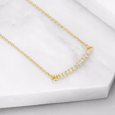 Shop Lily & Roo Gold Diamond Style Bar Necklace