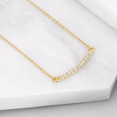 Lily & Roo Gold Diamond Style Bar Necklace