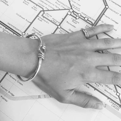 Auree Jewellery Bayswater Silver Rope Bangle