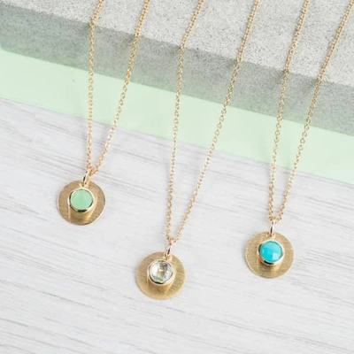 Auree Jewellery Bali 9ct Gold December Birthstone Necklace Turquoise