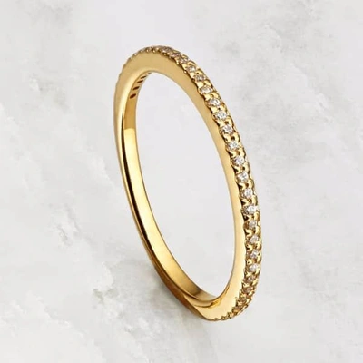 Shop Lily & Roo Gold Diamond Style Stacking Ring