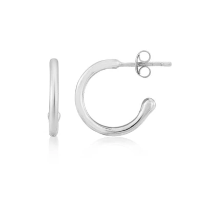 Auree Jewellery Manhattan Sterling Silver & Aqua Chalcedony Interchangeable Gemstone Hoop Earrings