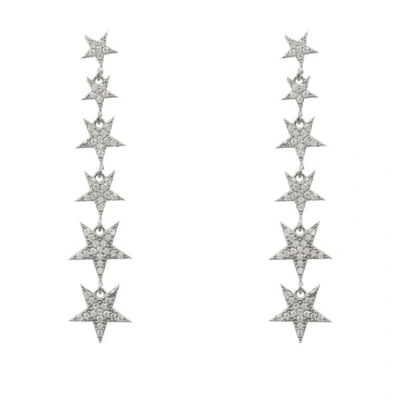 Shop Latelita London Graduated Star Drop Earring Sterling Silver