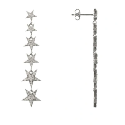 Shop Latelita London Graduated Star Drop Earring Sterling Silver