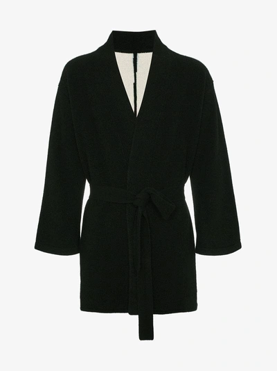 Shop The Elder Statesman Kurze Intarsien-robe Mit Print In Black
