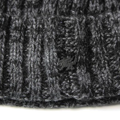 LORDS OF HARLECH MEN'S GREY / BLACK BOB BEANIE IN CHARCOAL 