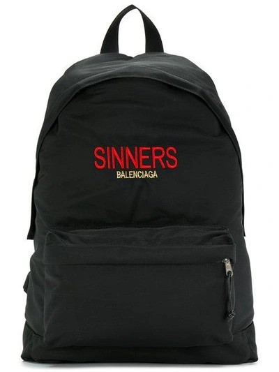 Shop Balenciaga Bal Explorer Sinners Backpack