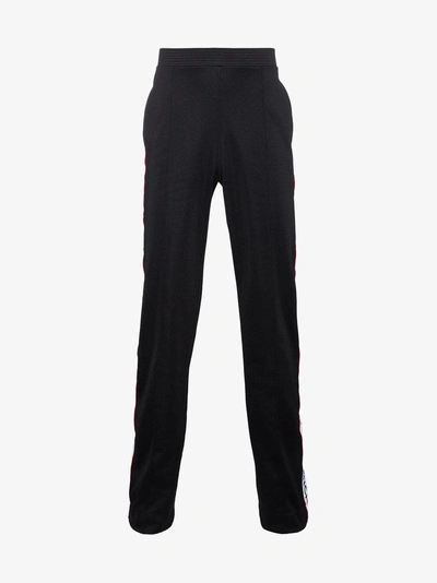 Shop Givenchy Logo Stripe Joggers In Black