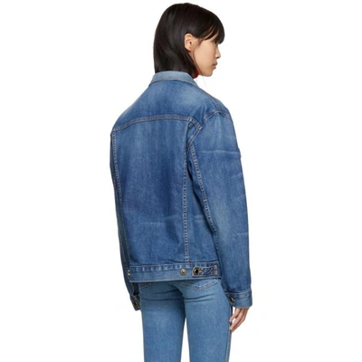 Shop Khaite Blue Denim Oversized Cate Jacket