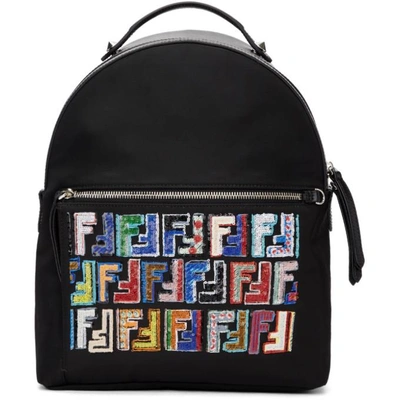 Shop Fendi Black Forever  Zaino Backpack In F0jbx Black