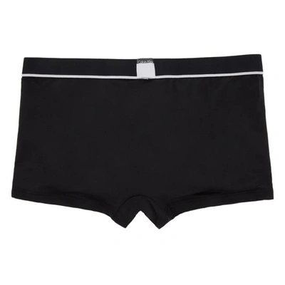 Shop Calvin Klein Underwear Black Low-rise Ck Id Trunk Boxer Briefs In 001 Black