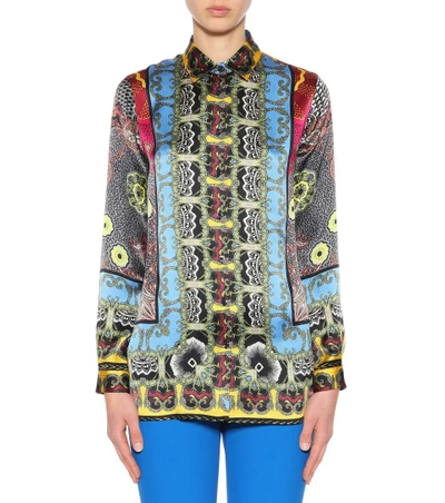 Shop Etro Printed Silk-satin Shirt In Multicoloured