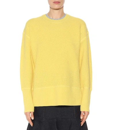 Shop Victoria Victoria Beckham Wool Sweater In Yellow