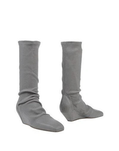 Shop Rick Owens Boots In Grey