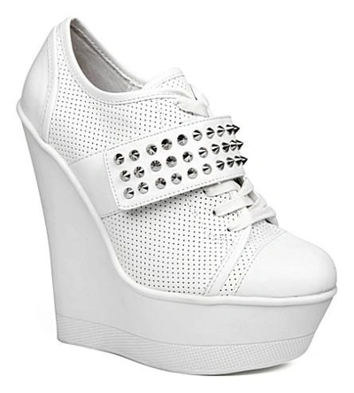 Kg Kurt Geiger Electric Studded Wedge Trainers In White | ModeSens