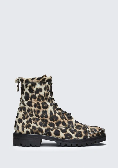 Shop Alexander Wang Lyndon Leopard Boot In Beige