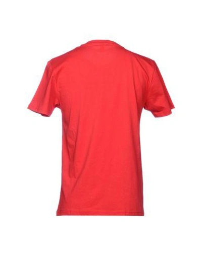 Shop Moschino Swim T-shirts In Red