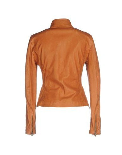 Shop Matchless Biker Jacket In Rust