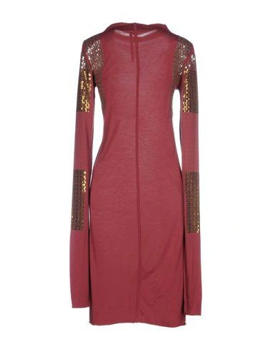 Shop Rick Owens Knee-length Dress In Maroon