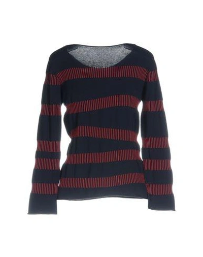 Shop Armani Collezioni Sweater In Dark Blue