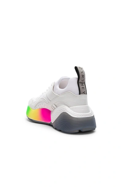 Shop Stella Mccartney Eclypse Rainbow Sneakers In White & Multicolor