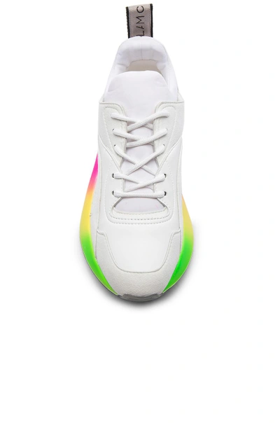 Shop Stella Mccartney Eclypse Rainbow Sneakers In White & Multicolor