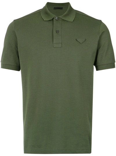 Shop Prada Short-sleeve Polo Shirt - Green