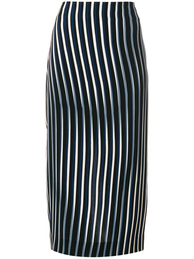 Shop Diane Von Furstenberg Everton Striped Straight Skirt