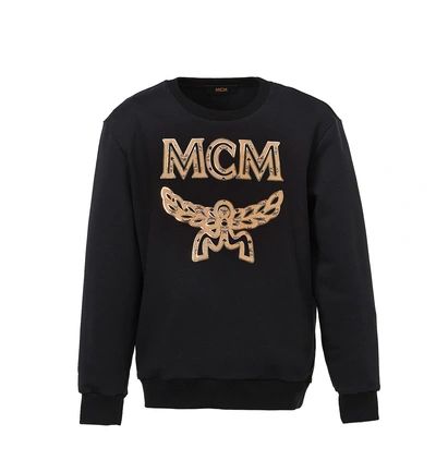 Shop Mcm Men's Logo Sweatshirt In Bk