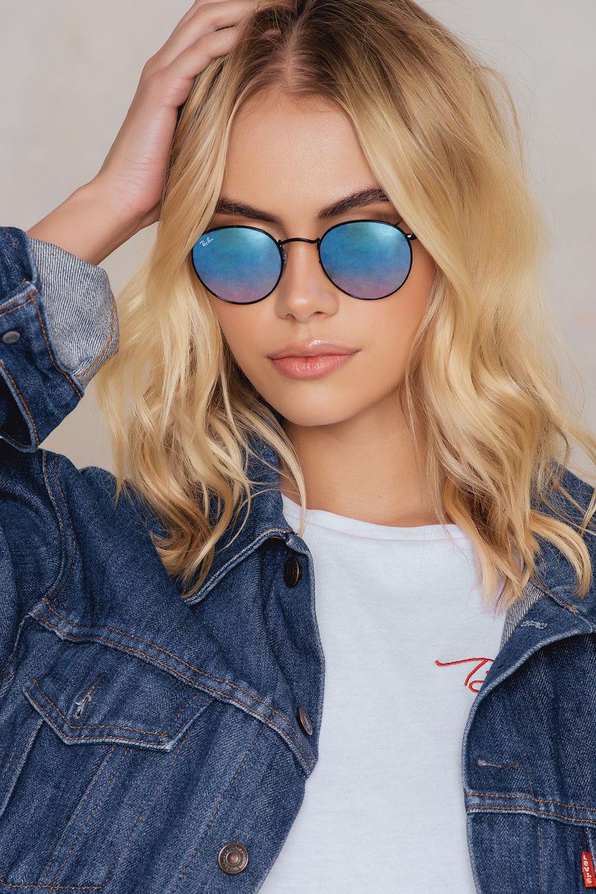 Ray Ban Metal Round 2 Blue Modesens