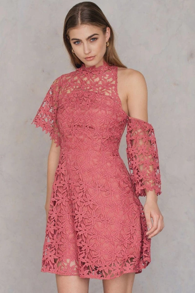 Shop Keepsake Stay Close Lace Mini Dress - Pink
