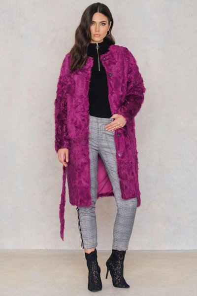 Shop Fwss Anne Coat Pink In Wild Aster