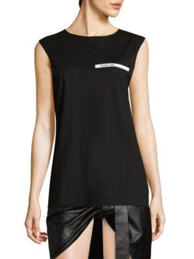 Shop Helmut Lang Shayne Logo Muscle T-shirt In Black White