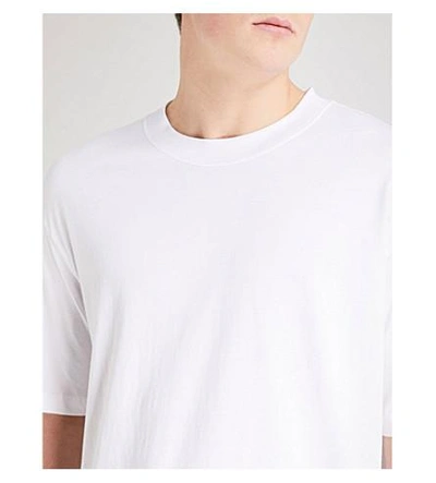 Shop Diesel T-plaza Cotton-jersey T-shirt In Bright White