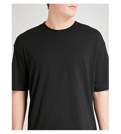 Shop Diesel T-plaza Cotton-jersey T-shirt In Black