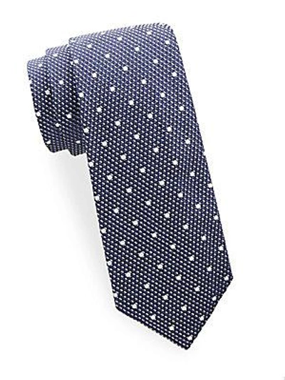 Shop Tom Ford Polka Dot Silk Tie In Blue-white