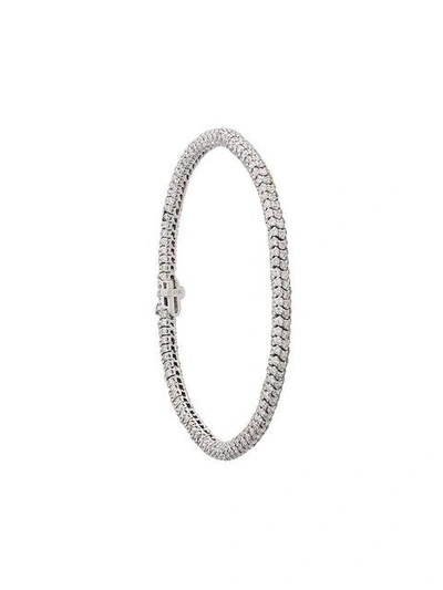 Shop Christian Koban Clou 18kt Gold Diamond Bracelet In White