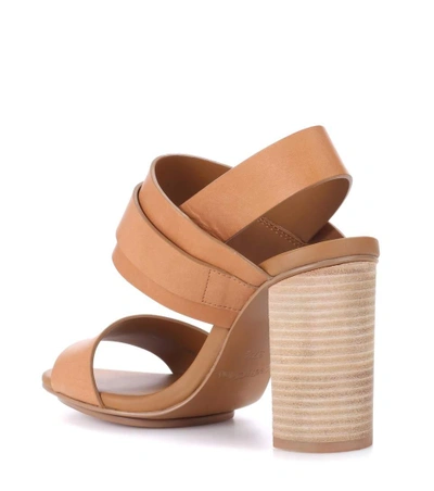Shop See By Chloé Embellished Leather Sandals In Brown
