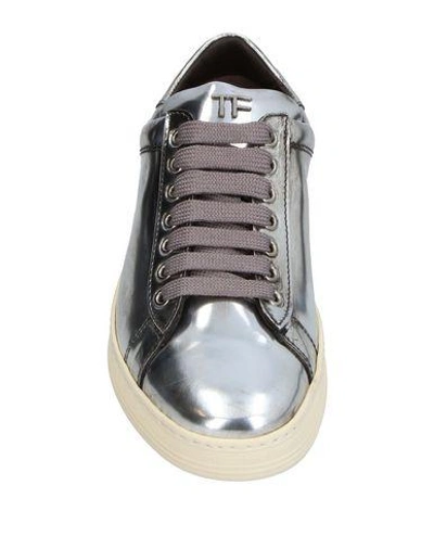 Shop Tom Ford Sneakers In Silver