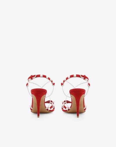 Shop Valentino Free Rockstud 85mm Sandal In Red