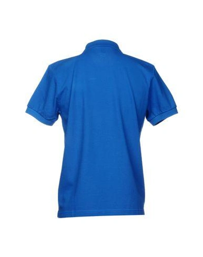 Shop Moschino Swim Moschino Man Polo Shirt Azure Size Xl Cotton In Blue