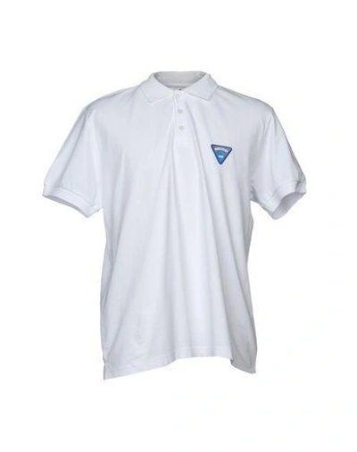 Shop Moschino Swim Moschino Man Polo Shirt White Size Xxl Cotton
