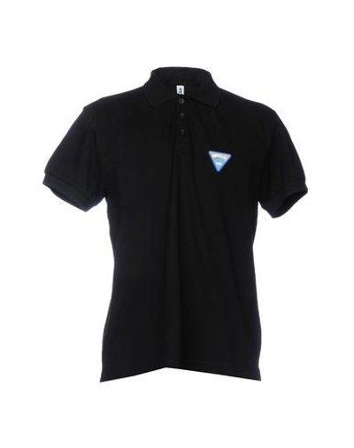 Shop Moschino Swim Polo Shirts In Black